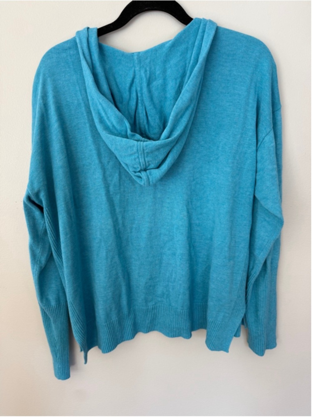 CAbi Turquoise Blue Hop To Hoodie Sweater Size L EUC - Picture 5 of 7